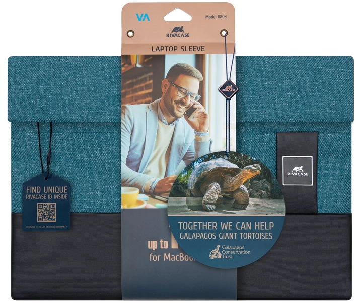Dėklas -įmautė RIVACASE 8803 aqua melange Lantau Ultrabook sleeve 13.3"