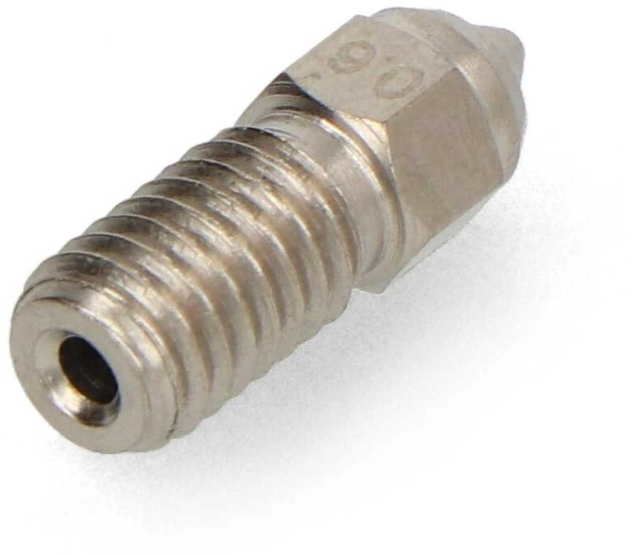 Grūdinto plieno 0.6 mm 3D spausdintuvo antgalis