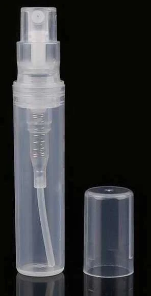 Skaidrus 10 ml purškiamas buteliukas su dangteliu