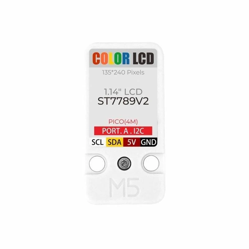 1.14” 135x240px LCD ekranas - išplėtimo modulis M5Stack kūrimo modulių blokas