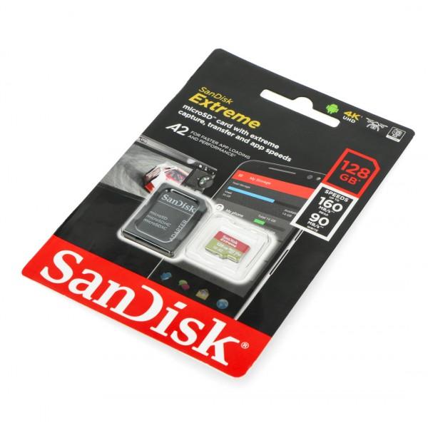 Atminties kortelė SanDisk microSDXC Extreme 128GB 190/90 MB/s UHS-I U3