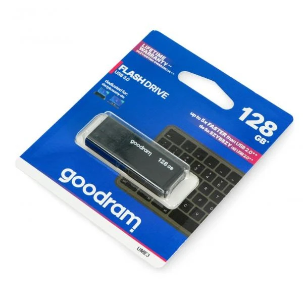 GOODRAM UME3-1280K0R11 GOODRAM atmintis USB UME3 128GB USB 3.0 Juodas