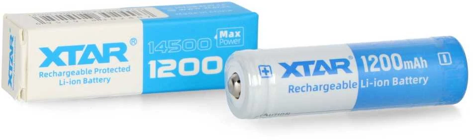 Xtar 14500 1200mAh akumuliatorius su dėžute