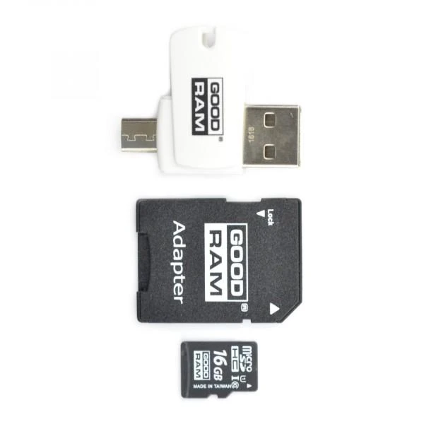 Oem 16GB 100 MB/s Micro SD atminties kortelė Goodram - OTG adapteris