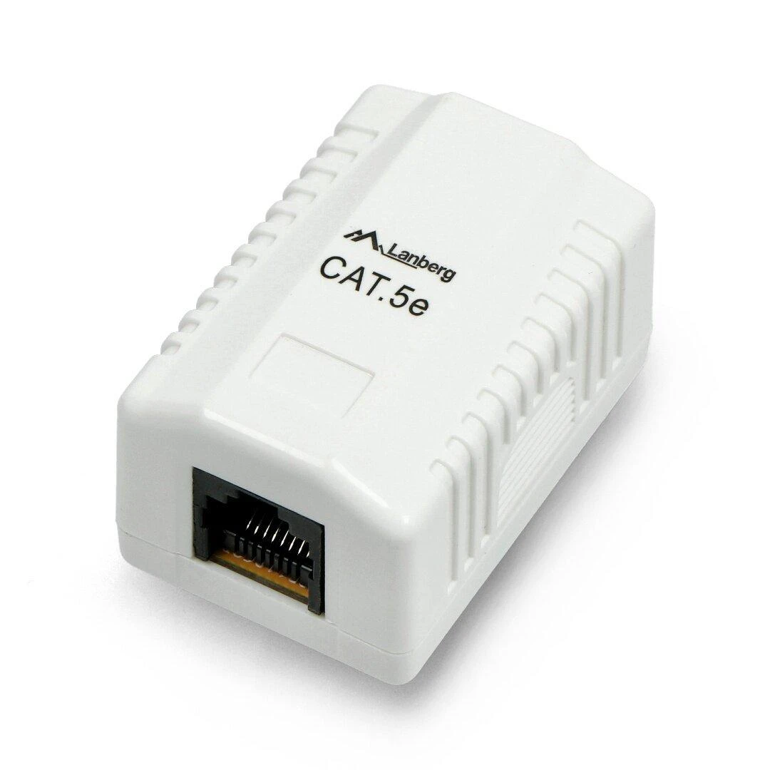 LANBERG OU5-0001-W UTP Data Box 1 prievado RJ45 neekranuotas kat. 5E