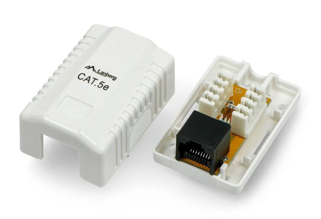 LANBERG OU5-0001-W UTP Data Box 1 prievado RJ45 neekranuotas kat. 5E