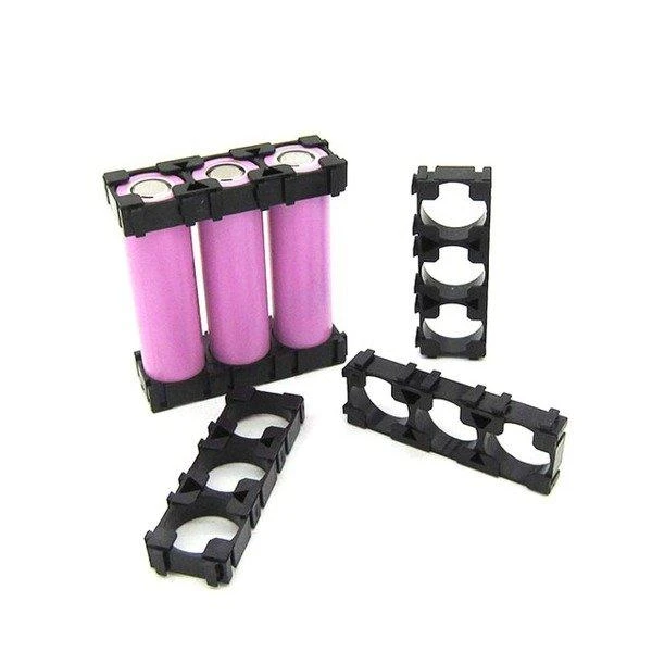 Oem 1x3 plastikinis laikiklis Li-Ion 18650 akumuliatorių pakavimui