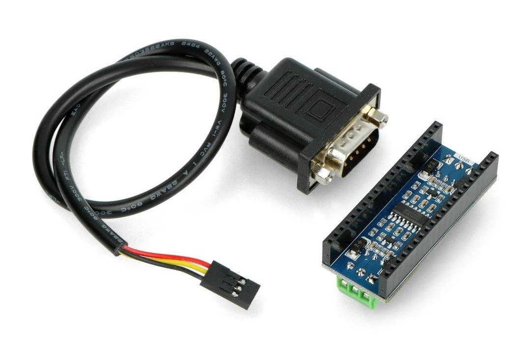 RS232 adapterio modulis su laidu