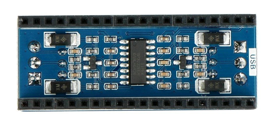 2 kanalų RS232 SP3232EEN imtuvo modulis, skirtas Raspberry Pi Pico, UART, RS232, Waveshare 19979