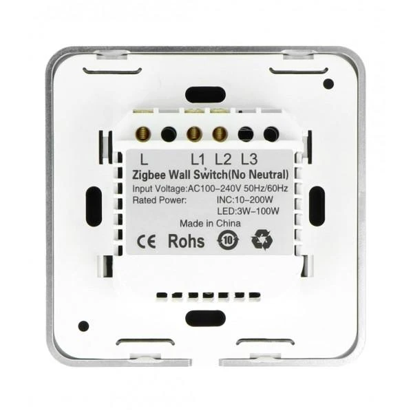 Oem 2 kanalų Sieninis jungiklis Tuya LS2 ZigBee