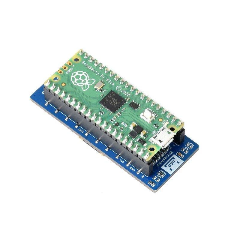 Raspberry Pi Pico sujungtas su valdymo plokšte