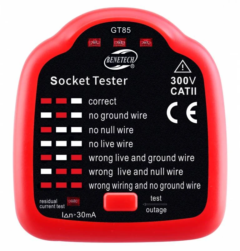 230 V RCD lizdo testeris - Benetech GT85