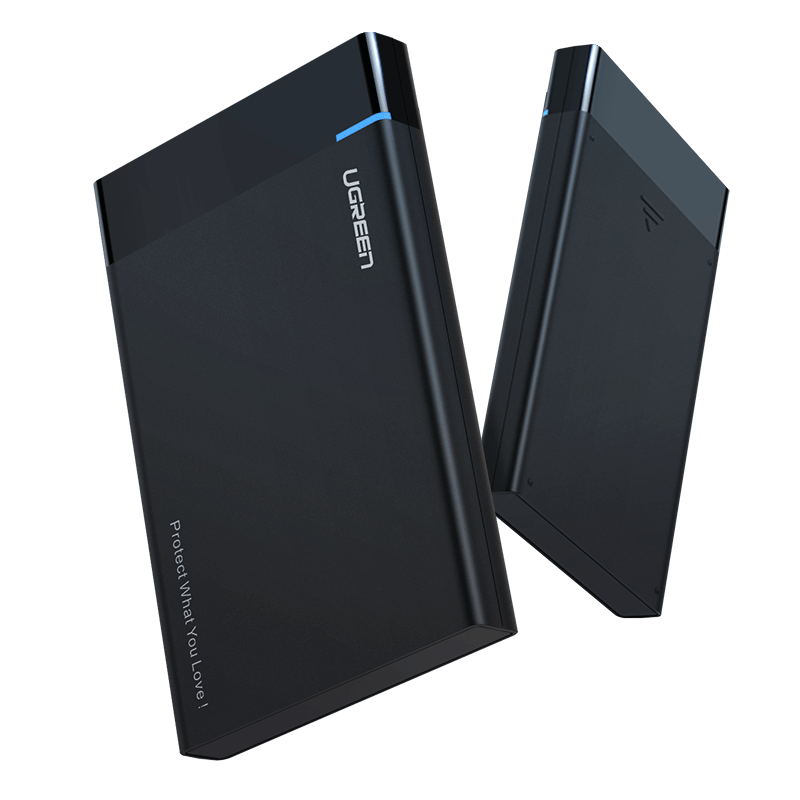 2.5 colio išorinis HDD / SSD korpusas UGREEN US221, SATA 3.0, USB-C, 50 cm (juodas)