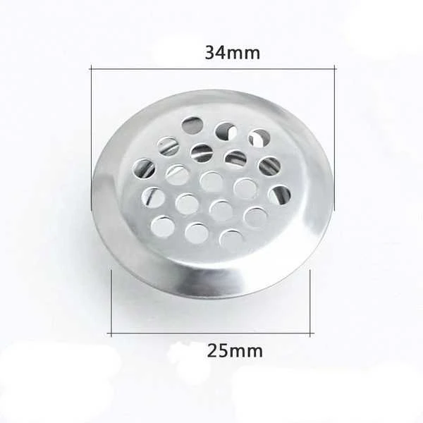 Oem 25 mm apvalios ventiliacijos grotelės pagamintos iš nerūdijančio plieno.