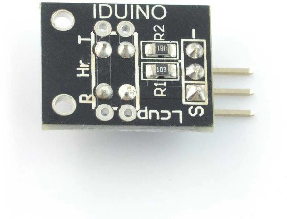 Iduino SE056 plyšio jutiklio modulis iš galinės pusės