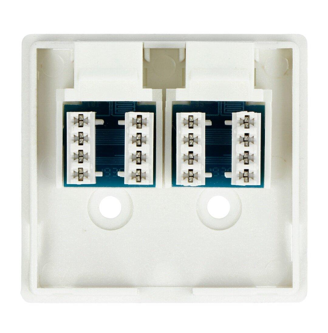 LP Oem 2x RJ45 interneto lizdas - baltas