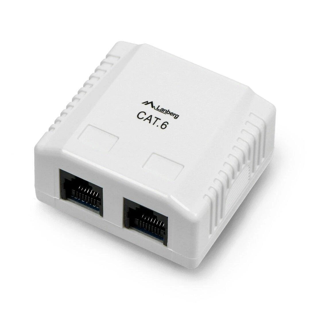LANBERG OU6-0002-W UTP Data Box 2 prievadų RJ45 neekranuotas kat. 6
