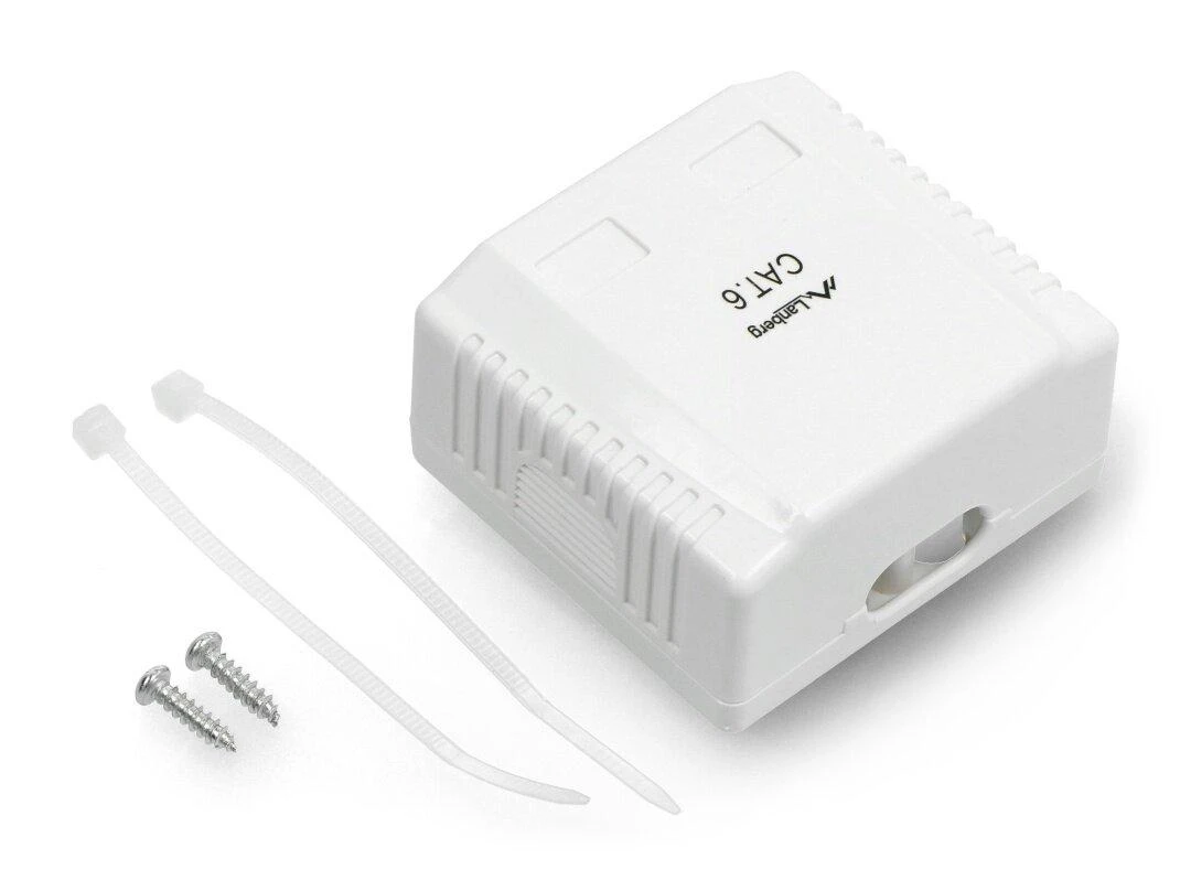 LANBERG OU6-0002-W UTP Data Box 2 prievadų RJ45 neekranuotas kat. 6