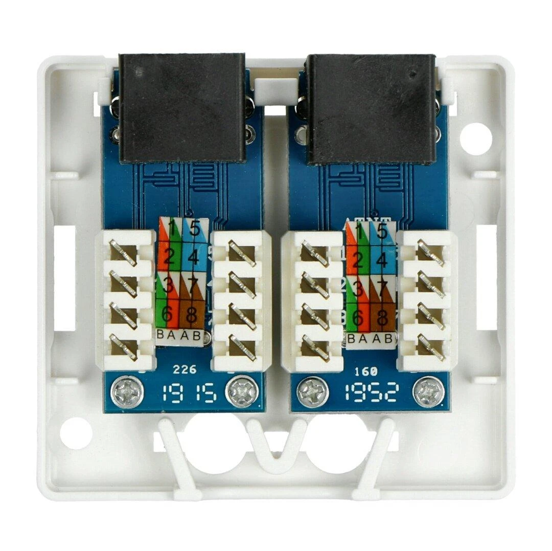 LANBERG OU6-0002-W UTP Data Box 2 prievadų RJ45 neekranuotas kat. 6