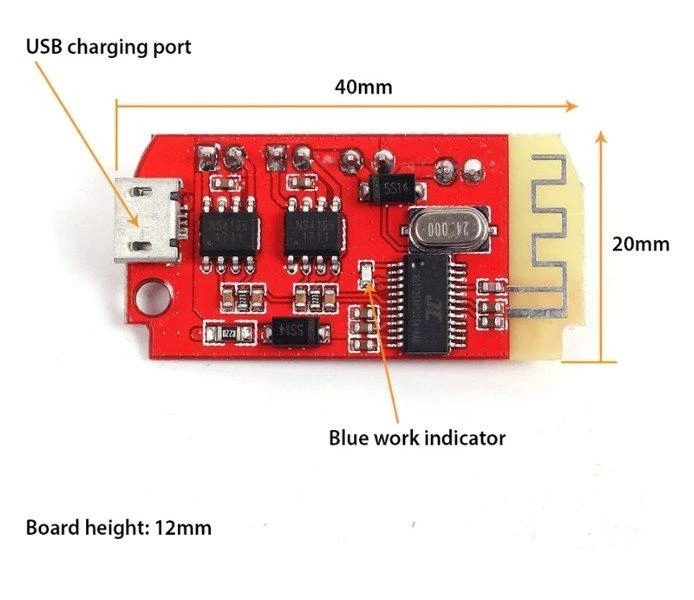Oem 2x3W garso stiprintuvo modulis - su Bluetooth - DW-CT14+