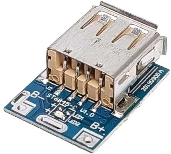 Oem 2xUSB 5V elementų įkrovimo ir apsaugos modulis - maitinimo bankui, Li-Po, Li-Ion