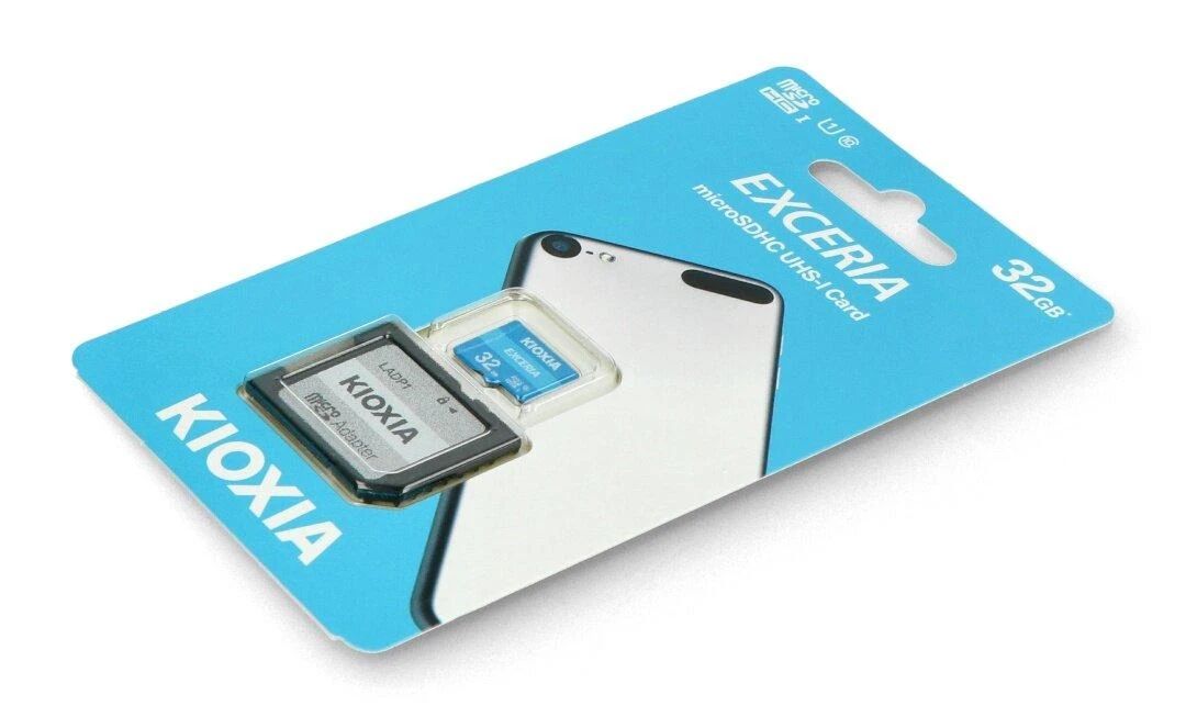 32 GB UHS-I U1 Kioxia Micro SD atminties kortelė su adapteriu