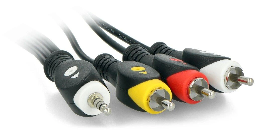 Adapterinis kabelis 3.5 mm į 3x RCA