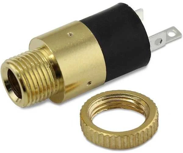 Oem 3.5 mm ausinių lizdas, prisukamas, paauksuotas PJ-392