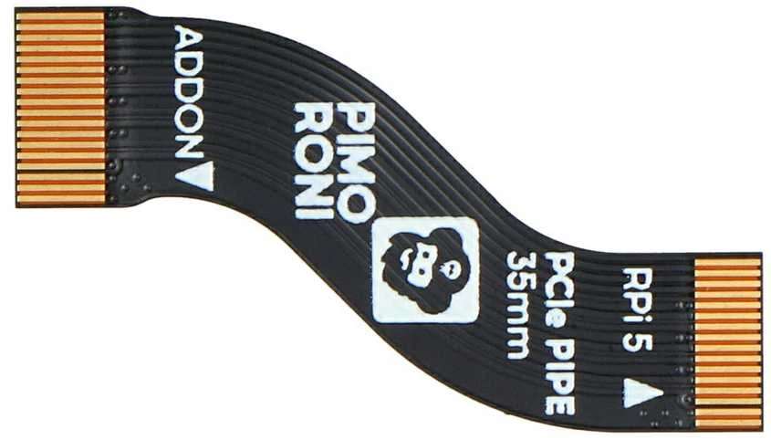 Pimoroni 35mm lankstus PCIe kabelis RPi 5