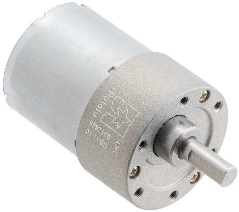 37Dx50L variklis su 10: 1 pavarų dėže 12V 1000RPM - Pololu