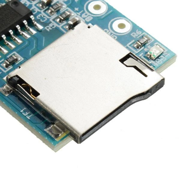 Micro SD MP3 modulio atminties kortelės lizdas