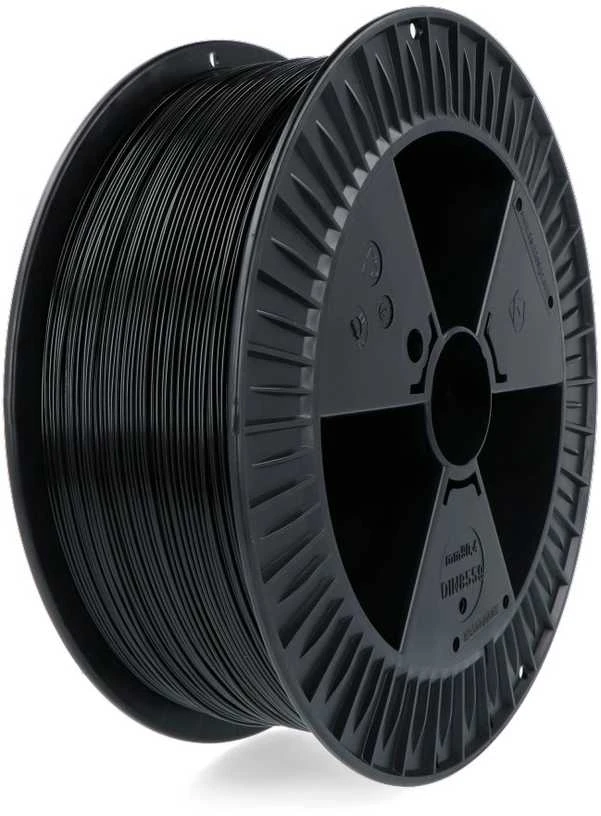 Juodas PETG filamentas 2kg ritei