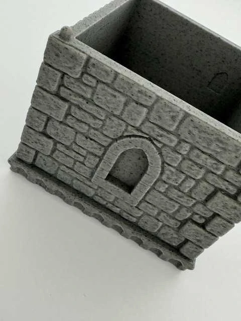 PLA plastikas 1.75mm Graystone - atspausdintas pastato modelis