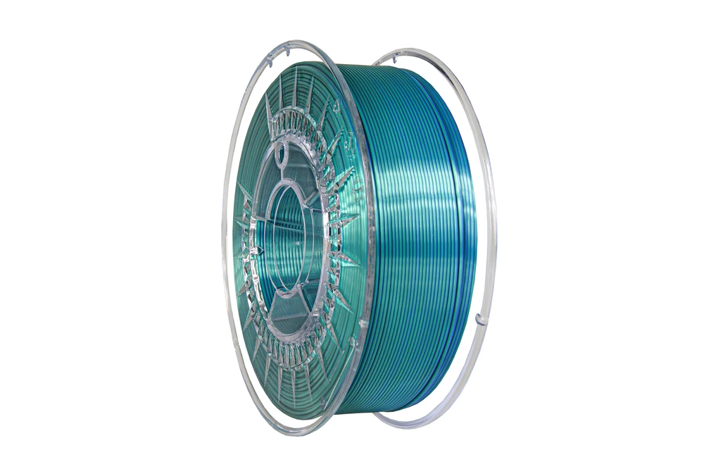 Devil Design Silk Dual 1.75mm žalia ir mėlyna ritė