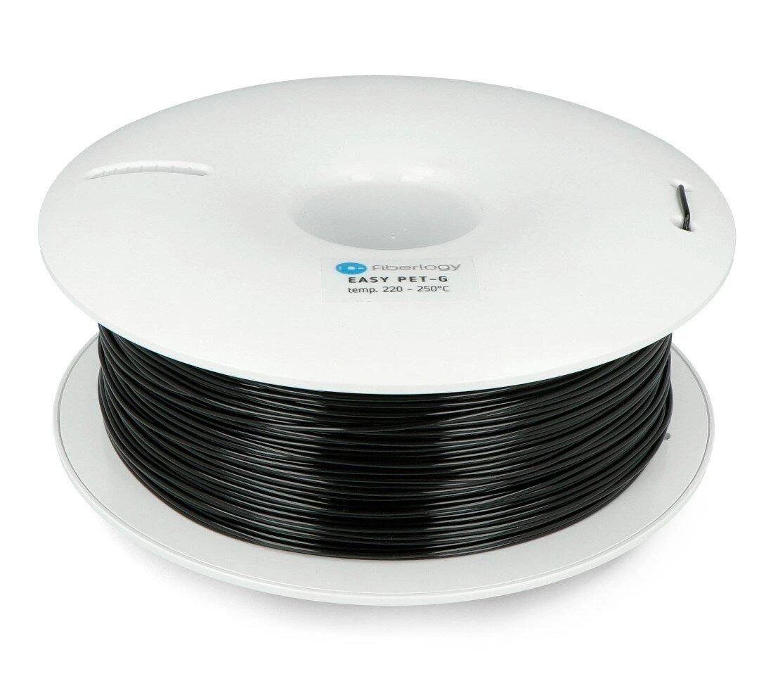 Juodas Fiberlogy PET-G 3D plastikas ant ritės