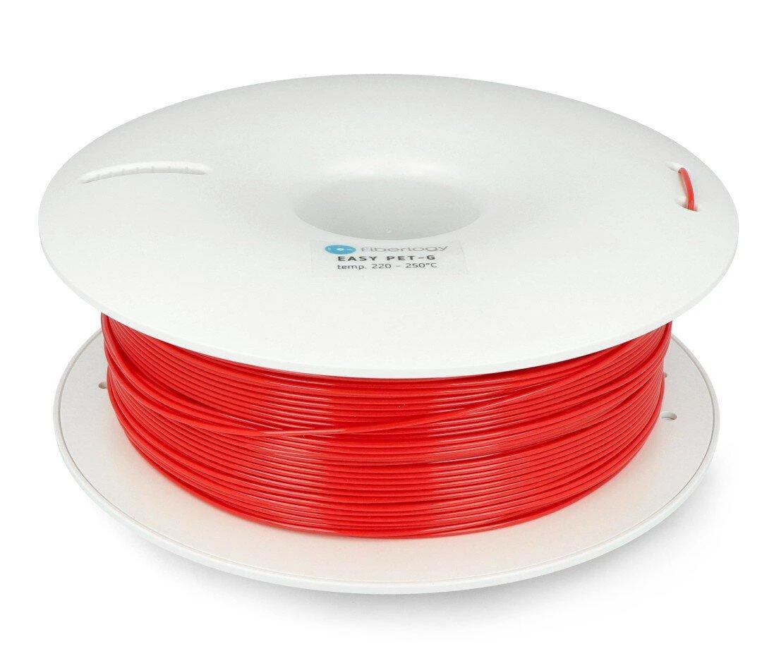 Fiberlogy PET-G raudonas 3D spausdinimo siūlas ant ritės