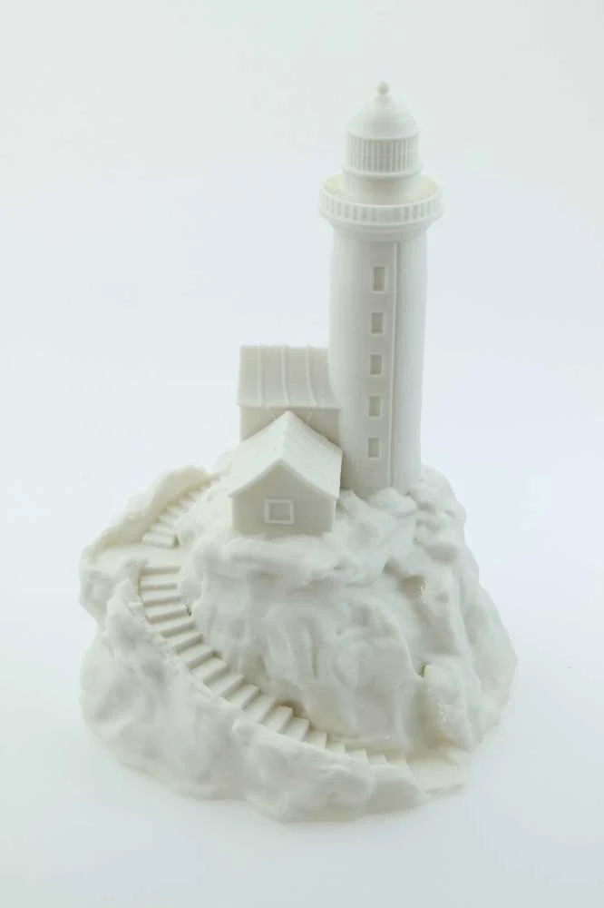 3D atspausdintas švyturio modelis iš PLA plastiko