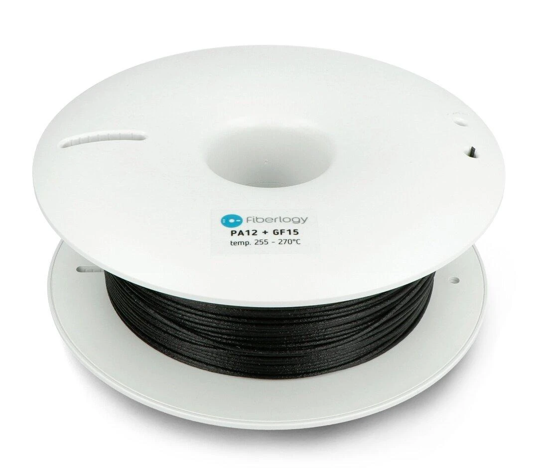 Fiberlogy Nylon PA12 + GF15 juodas siūlas ant ritės
