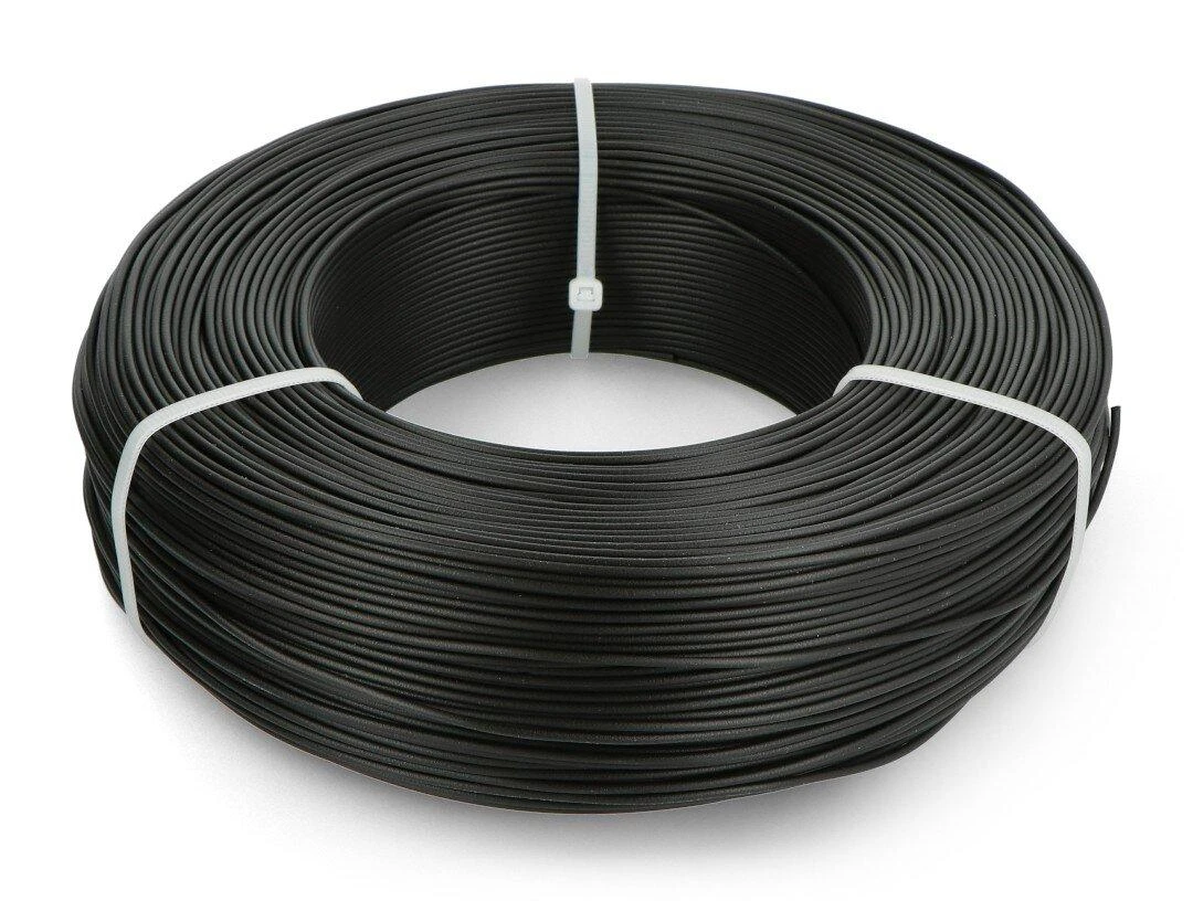 Juodas Fiberlogy Refill PLA siūlas ritėje