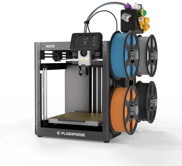 Flashforge AD5X 3D spausdintuvas su keturių ričių sistema