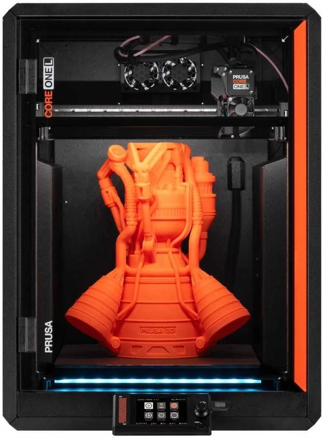 Prusa CORE One L: spausdinimo procesas su modeliu