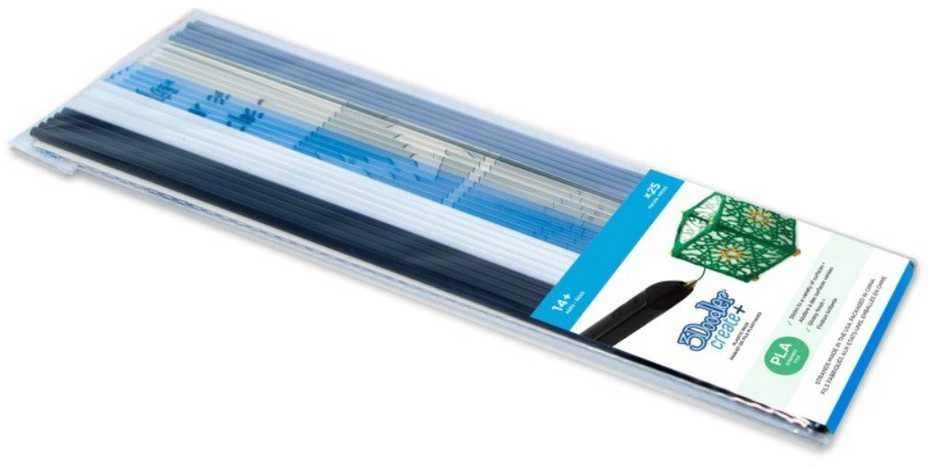 3Doodler for Create ir PRO | PLA | 3 mm | 25 vnt. | 5 spalvų derinys1