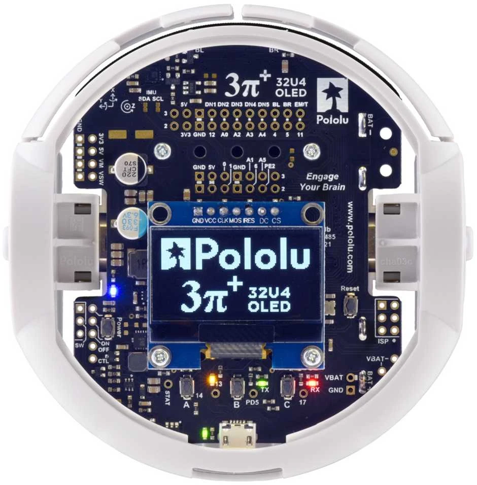 3pi+ Turtle Edition – roboto platforma su 32U4 valdikliu ir LP 75:1 varikliais – Pololu 4976