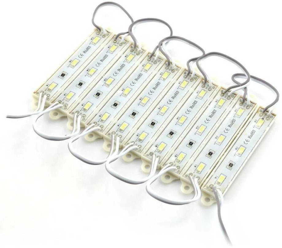 LED SMD5050 12V moduliai sujungti eilėmis