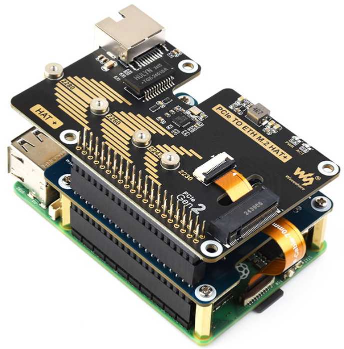 40 mm PCIe lankstusis kabelis, skirtas Raspberry Pi 5 – Waveshare 29670