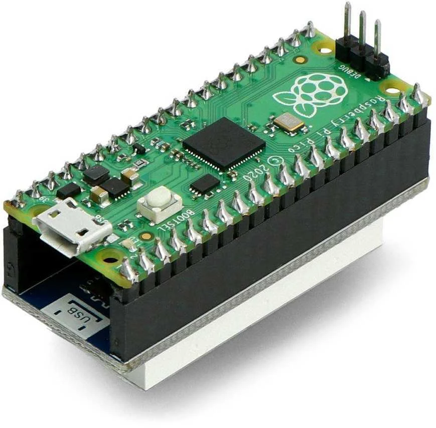 Waveshare 8 segmentų ekranas su Raspberry Pi Pico