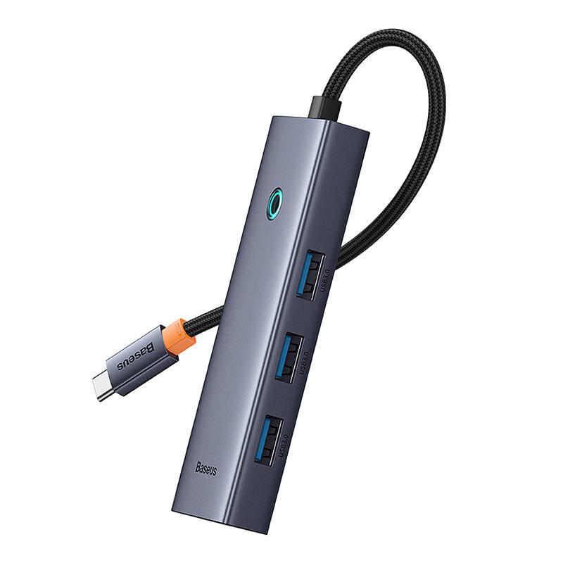5-in-1 Hub Baseus UltraJoy serijos USB-C iki HDMI4K@30Hz+3xUSB 3.0+1xPD (pilka)