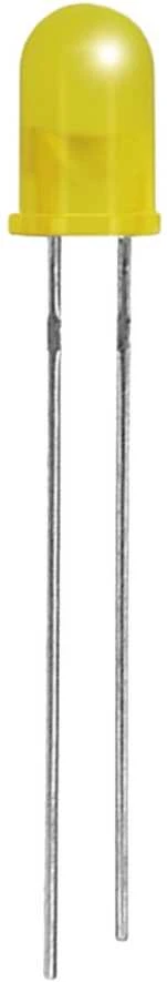 5 mm geltonas difuzinis šviesos diodas 20 mA - 10 vnt