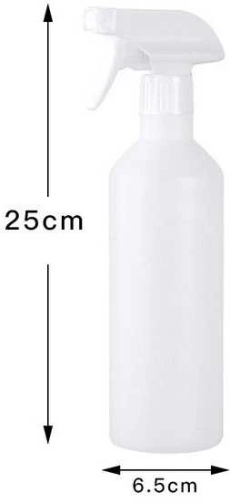 Purškiamas buteliukas 500 ml su matmenų schema