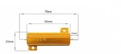 Oem 50W rezistorius - 1Ohm - aliumininiame korpuse - RX24 50W 1R